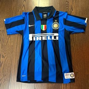 Vintage Men’s Inter Milan 100 Year Anniversary Home Kit (2008/2009) - Small